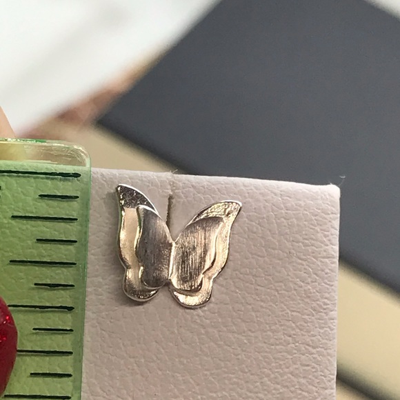 Sterling Silver 925 Butterfly 🦋 Stud Earrings - Picture 5 of 6